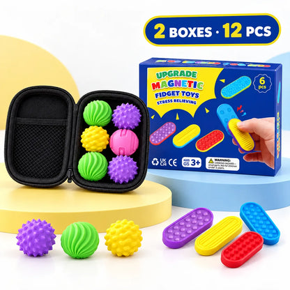 Magnetic Fidget Sliders – Textured Sensory Toy
