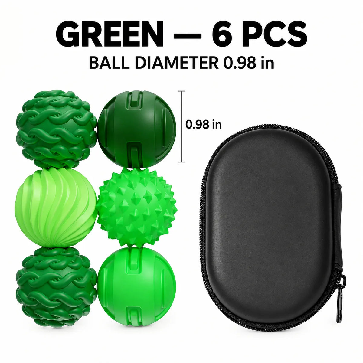 Magnetic Sensory Balls – Textured Silicone Fidget Set with Carrying Case
