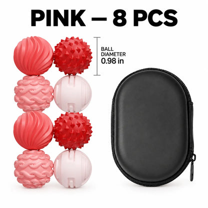 Magnetic Sensory Balls – Textured Silicone Fidget Set with Carrying Case