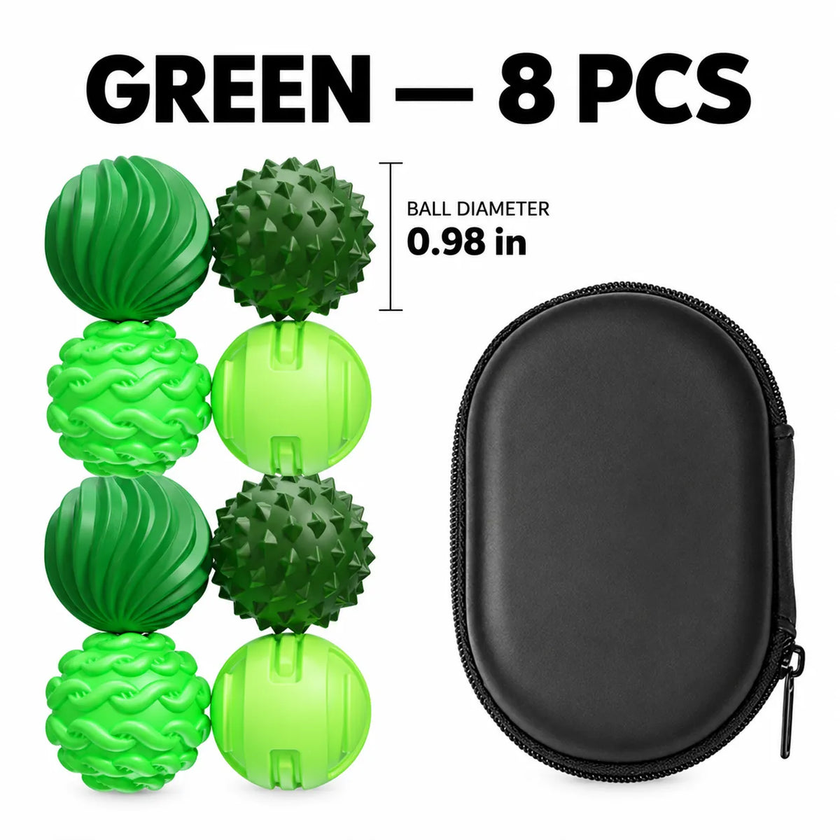 Magnetic Sensory Balls – Textured Silicone Fidget Set with Carrying Case