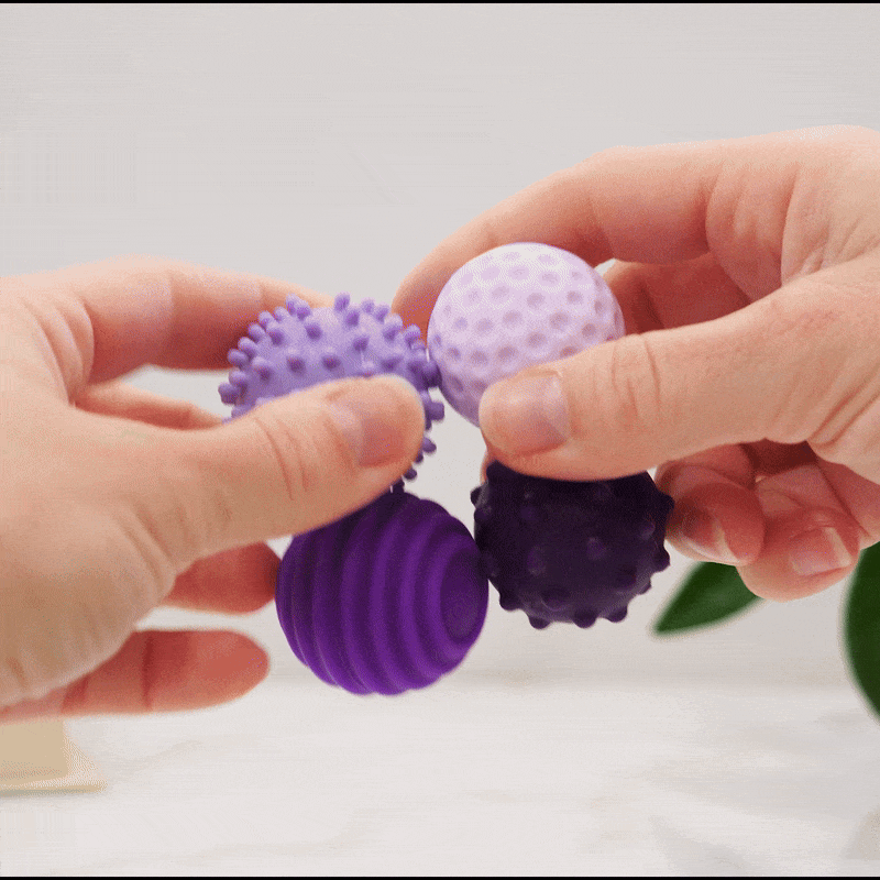 Magnetic Sensory Balls – Textured Silicone Fidget Set with Carrying Case
