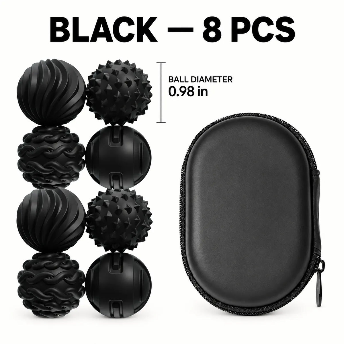 Magnetic Sensory Balls – Textured Silicone Fidget Set with Carrying Case