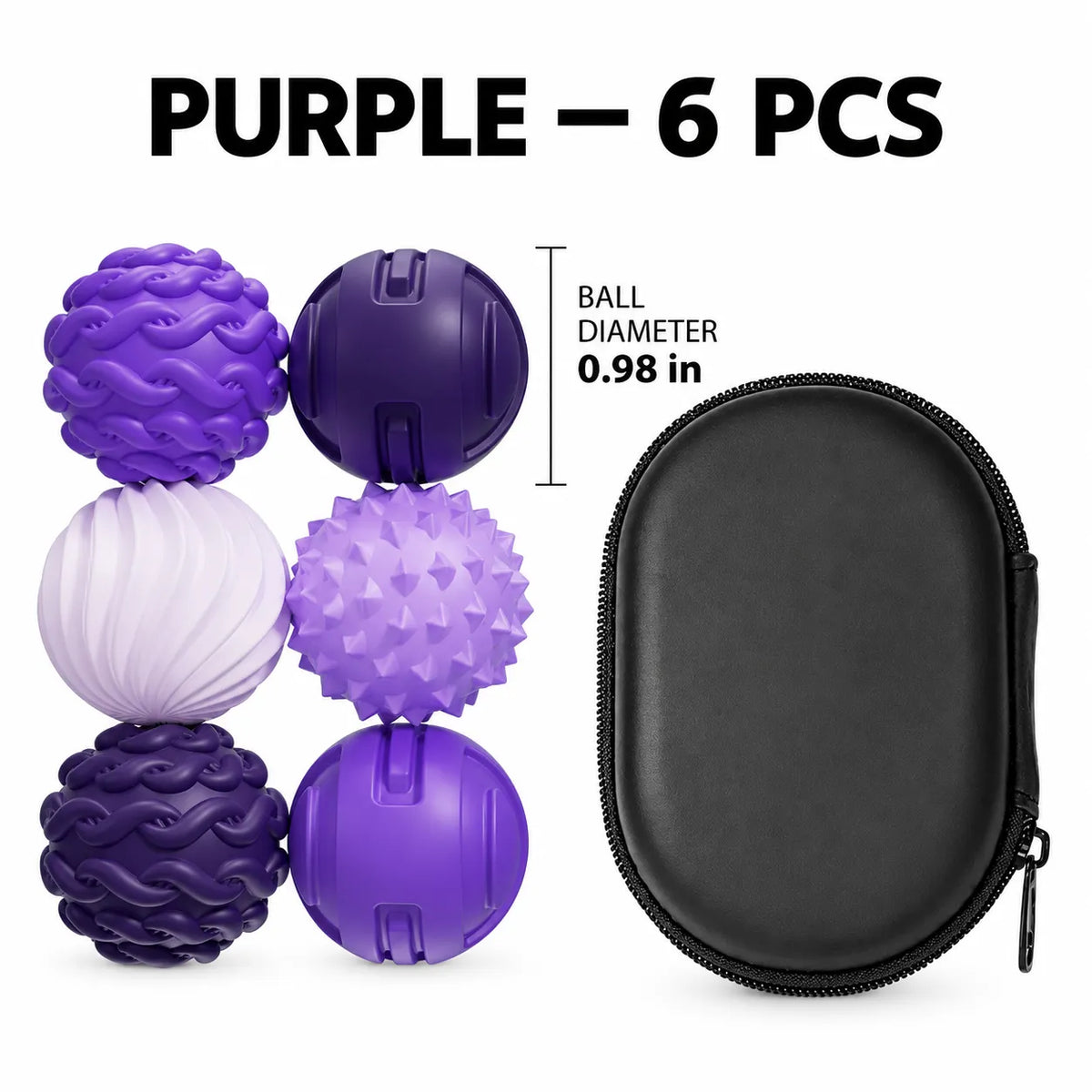 Magnetic Sensory Balls – Textured Silicone Fidget Set with Carrying Case