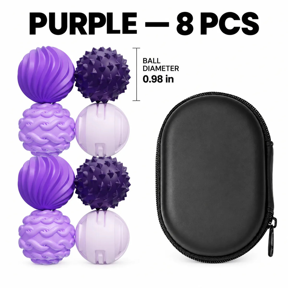 Magnetic Sensory Balls – Textured Silicone Fidget Set with Carrying Case