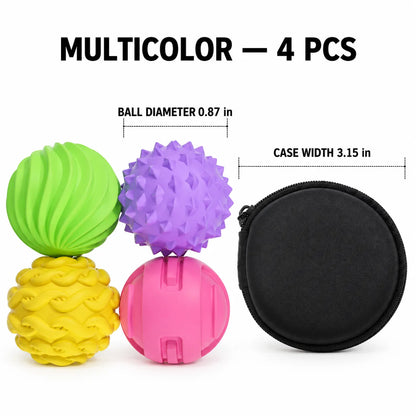 Magnetic Sensory Balls – Textured Silicone Fidget Set with Carrying Case