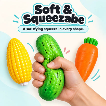 Realistic Food Squishy Toys – Vegetable Stress Relief Collection