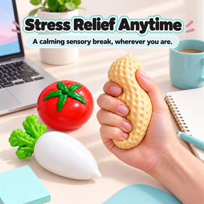 Realistic Food Squishy Toys – Vegetable Stress Relief Collection