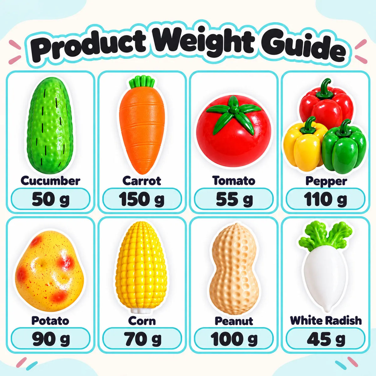 Realistic Food Squishy Toys – Vegetable Stress Relief Collection