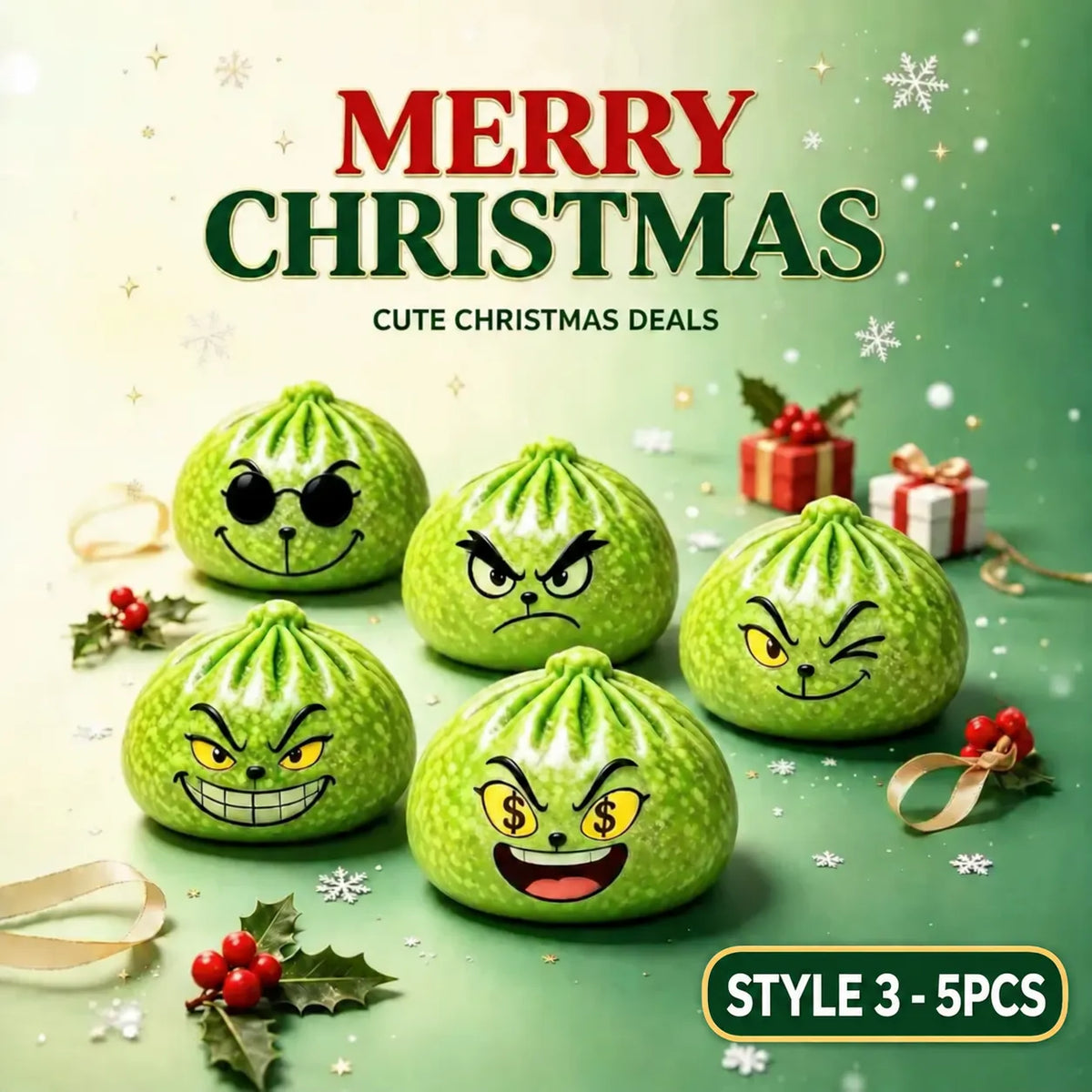 Christmas Squishy Toy Set – Festive Holiday Collection