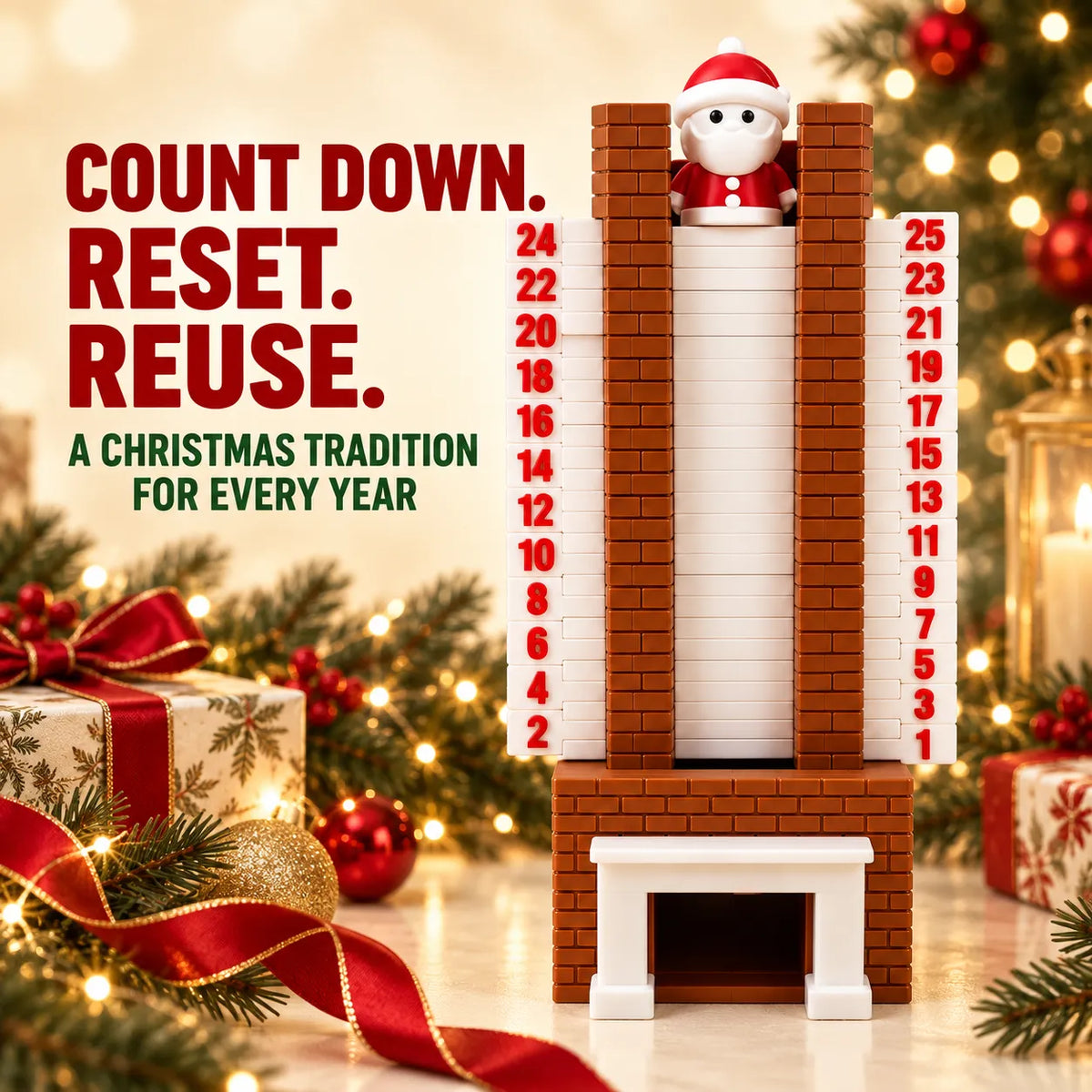 Santa Chimney Advent Calendar – 3D-Printed Christmas Countdown