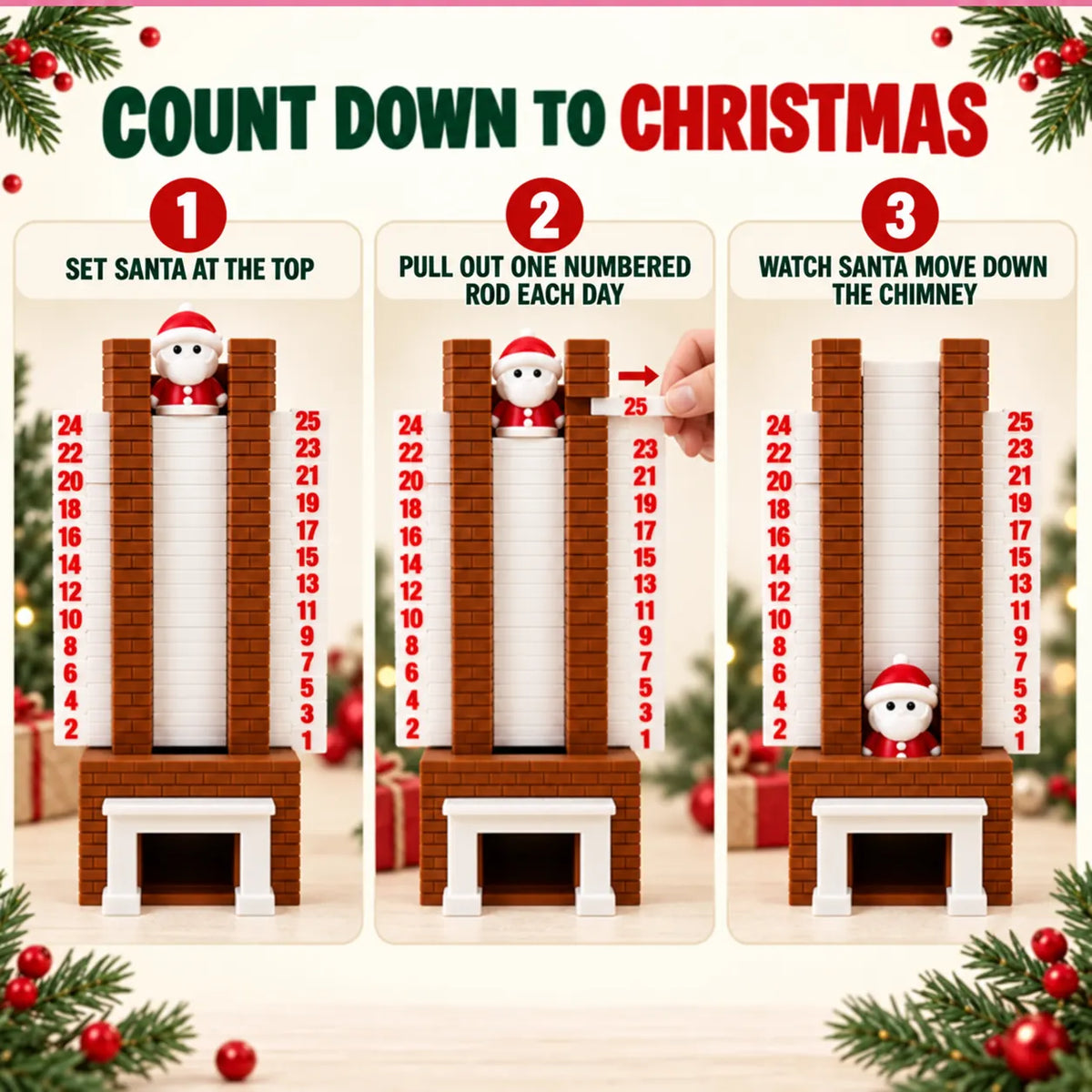 Santa Chimney Advent Calendar – 3D-Printed Christmas Countdown