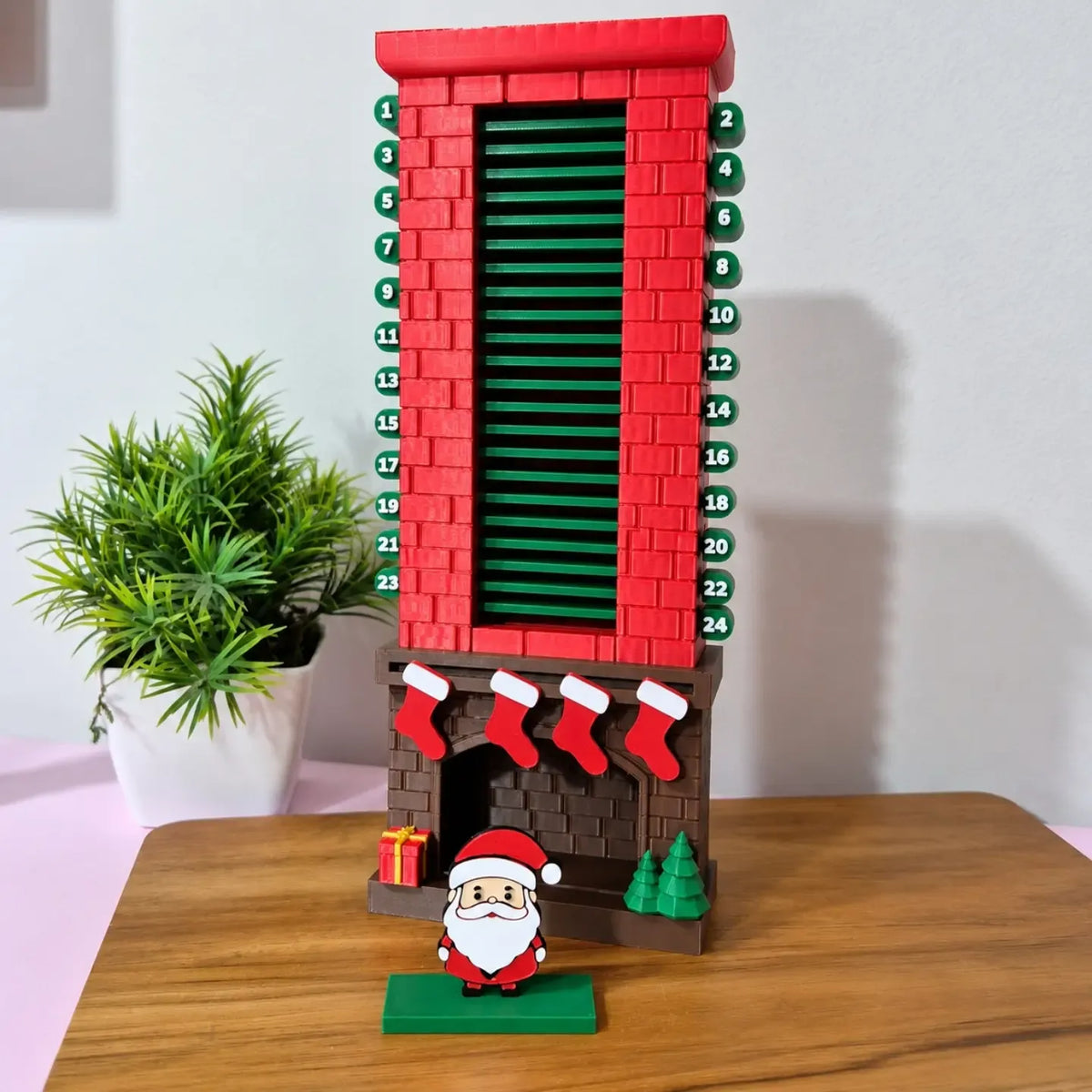 Santa Chimney Advent Calendar – 3D-Printed Christmas Countdown