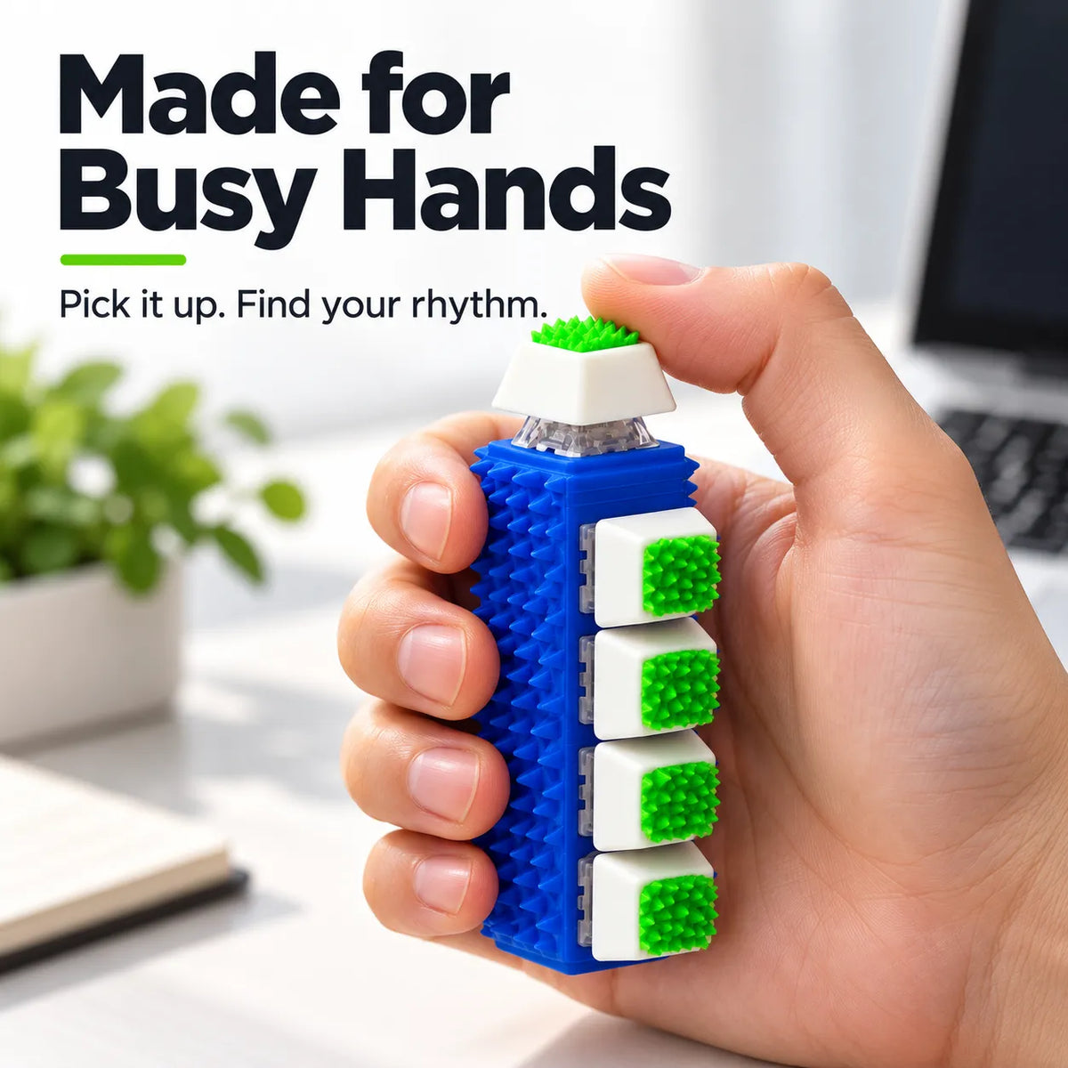 Spiky 5-Key Fidget Clicker – Textured Sensory Toy