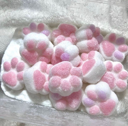 Handmade Silicone Cat’s Paw Stress Relief Taba Squishy Toy with Flocking