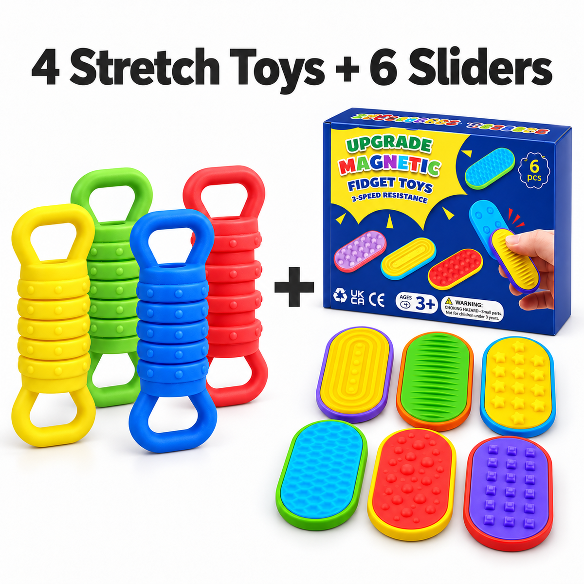 Stretching Fidget Toys – 4-Pack & Sensory Fidget Bundles