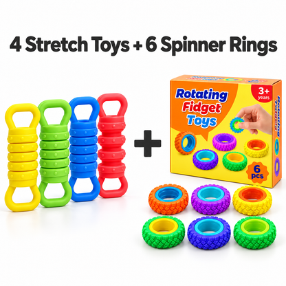 Stretching Fidget Toys – 4-Pack & Sensory Fidget Bundles