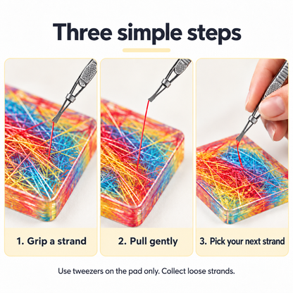 String Picking Pad Set with Tweezers