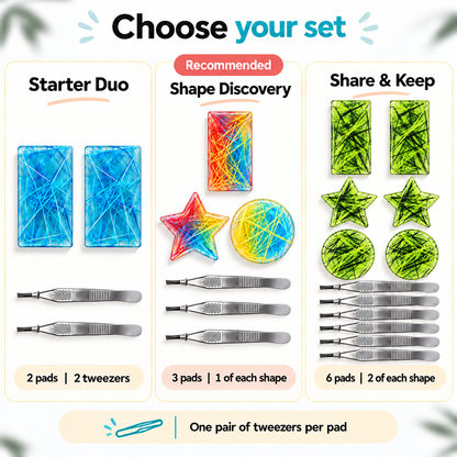 String Picking Pad Set with Tweezers