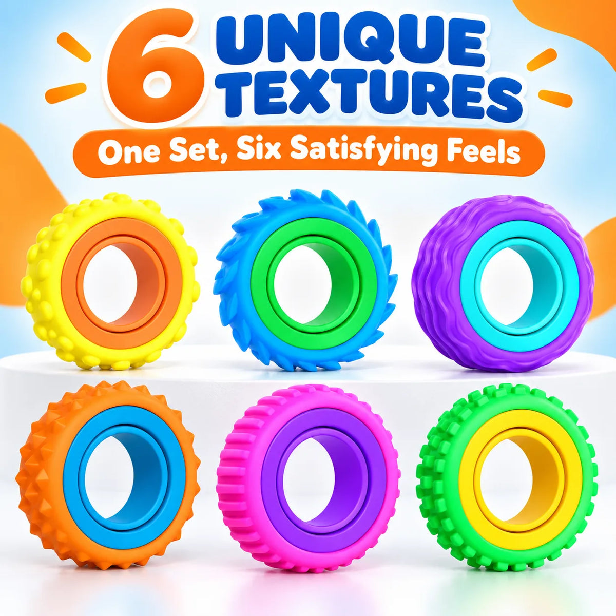 Textured Rotating Sensory Fidget Rings