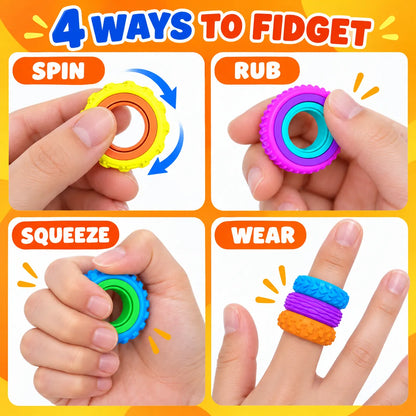 Textured Rotating Sensory Fidget Rings