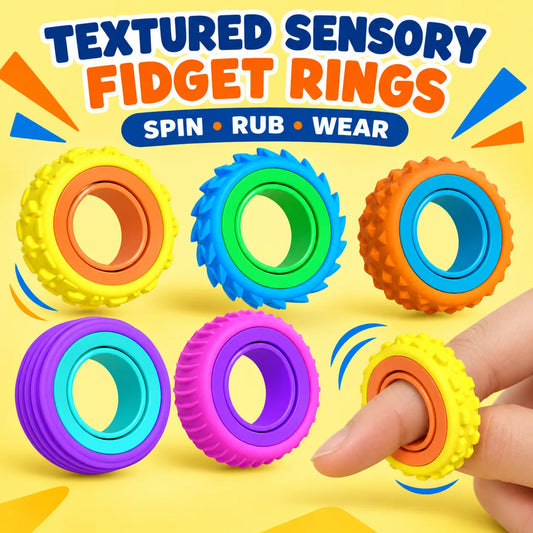 Textured Rotating Sensory Fidget Rings
