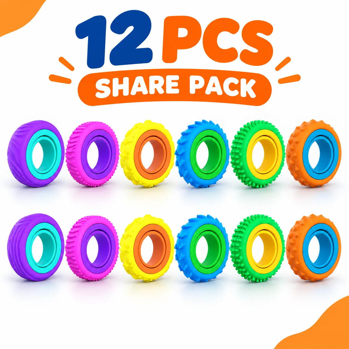 Textured Rotating Sensory Fidget Rings