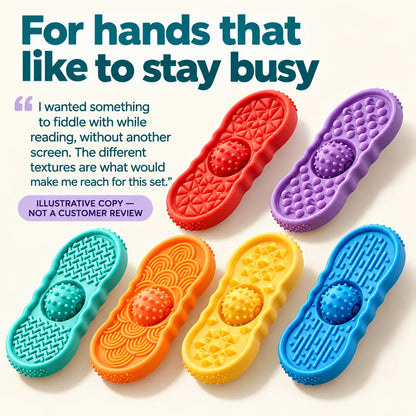 Textured Sensory Fidget Stones – 6-Color Set & Bundles