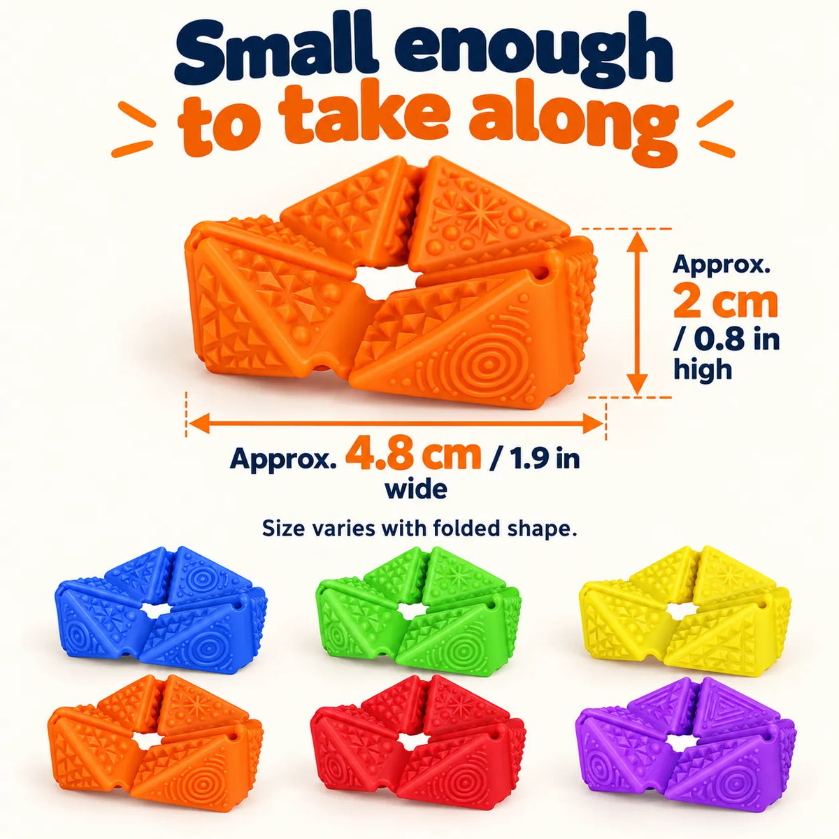 Textured Sensory Flip Fidget Toys – 6, 12 or 24 Pack