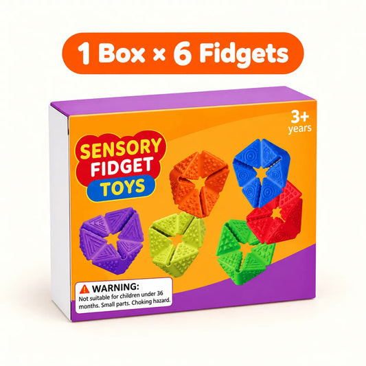 Textured Sensory Flip Fidget Toys – 6, 12 or 24 Pack