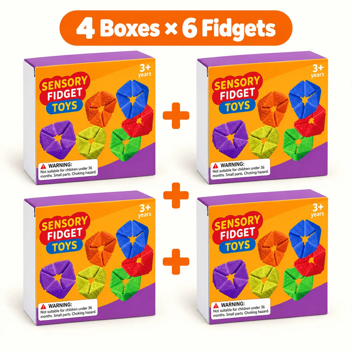 Textured Sensory Flip Fidget Toys – 6, 12 or 24 Pack