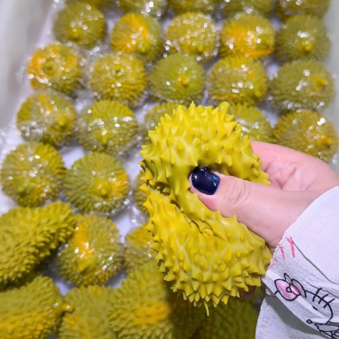 Crunchy Durian Fruit Bead & Clay Base Stress Ball Squishy Stress Relief Decompression Toy