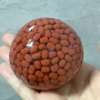 5.8cm Green Bean Red Bean Handmade Stress Balls