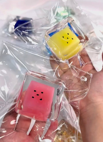 Transparent Watermelon Ice Cube Taba Squishy Toy