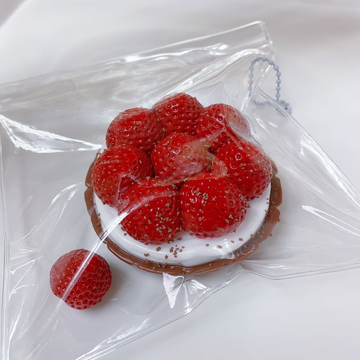 Handmade Silicone Raspberry Strawberry Tart Stress Relief Squishy Toy