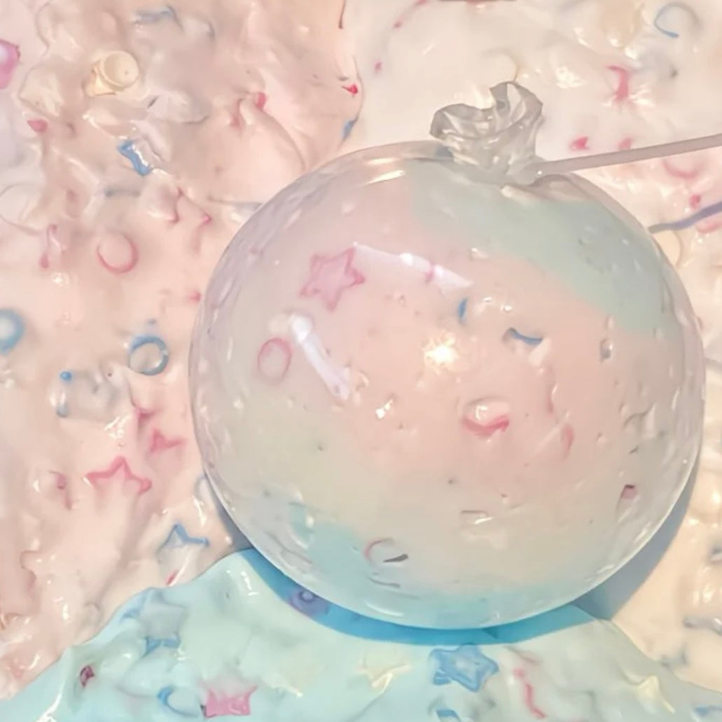 Pink & Sky Blue Handmade Stress Ball