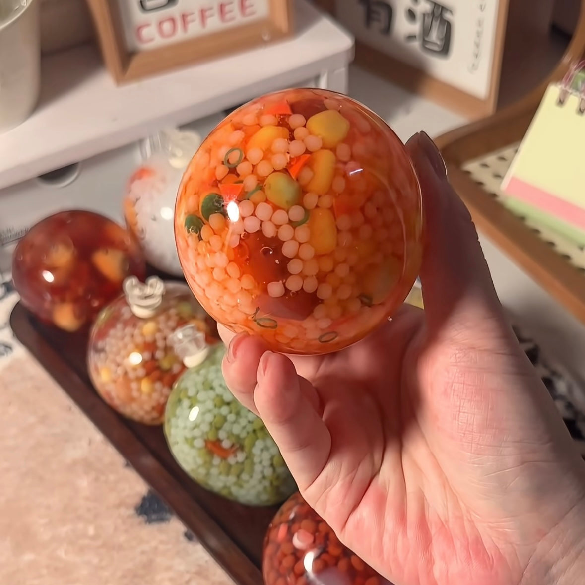Rice Ball Collection Stress Ball Squishy Stress Relief Decompression Toy - Zip-tie Closure