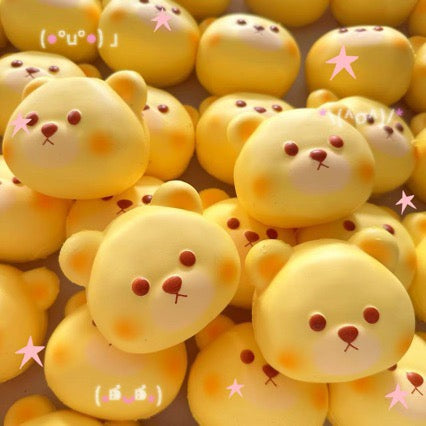 Slow Rising Squishy Bear Head Stress Relief Decompression Toy