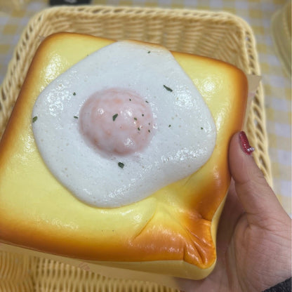 Slow Rising Squishy Egg Toast Stress Relief Decompression Toy