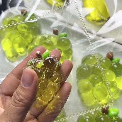 Transparent Green Grape & Banana Taba Squishy Toy