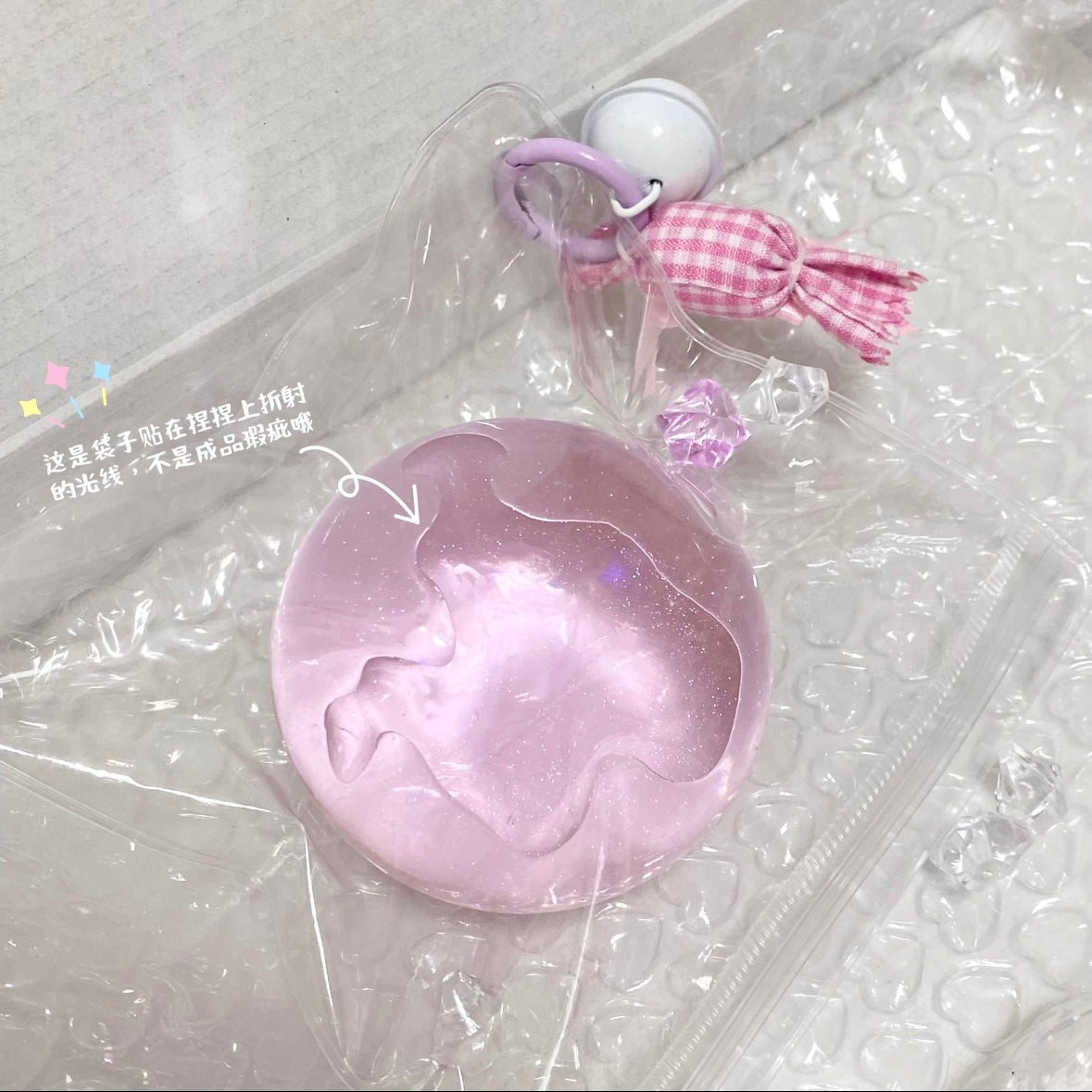 Transparent Handmade Silicone Stress Ball Taba Squishy Toy with Freebie