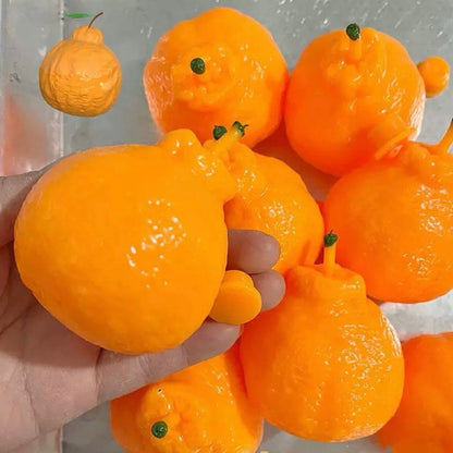 Crunchy Orange Bead & Clay Base Stress Ball Squishy Stress Relief Decompression Toy