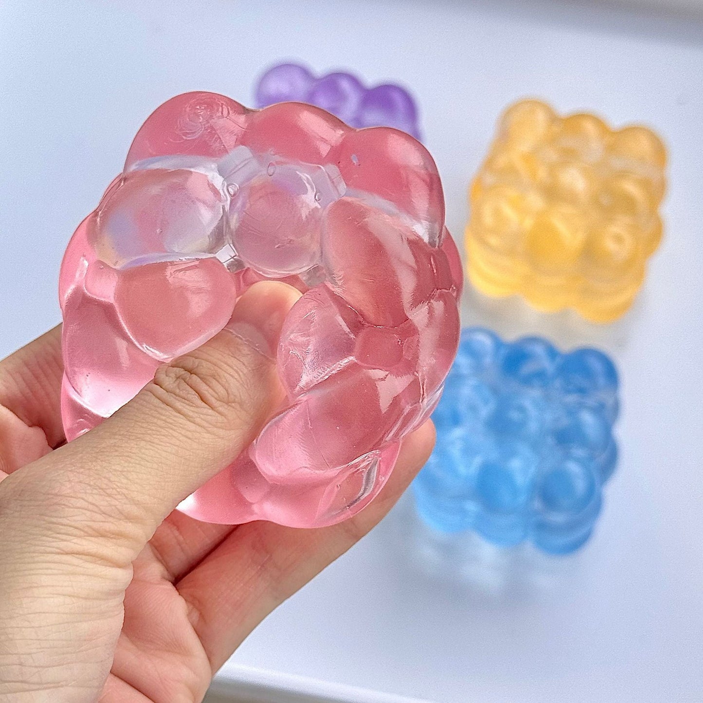 5cm Cube Stress Ball Jelly Ball Squishy Stress Relief Decompression Toy