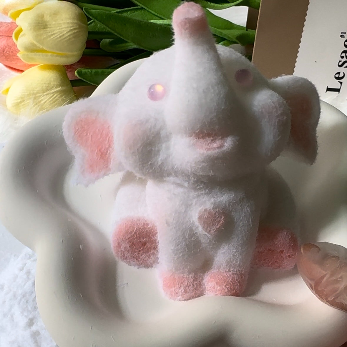 Handmade Elephant Taba Squishy Toy with Flocking（140g）