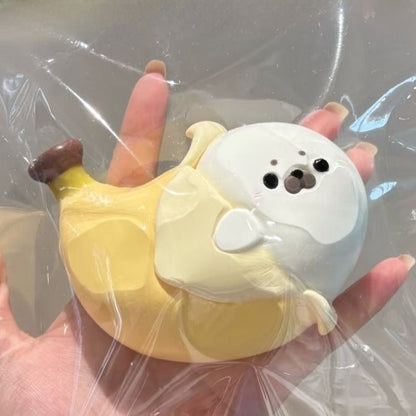Handmade Seal & Banana Taba Squishy Toy