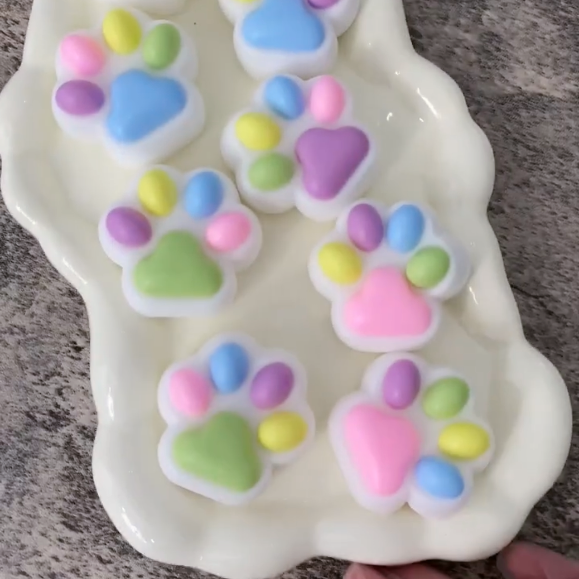 Handmade Silicone Rainbow Cat's Paw Taba Squishy Toy  - Christmas Series