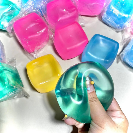Ice Cube Stress Ball Jelly Ball Squishy Stress Relief Decompression Toy