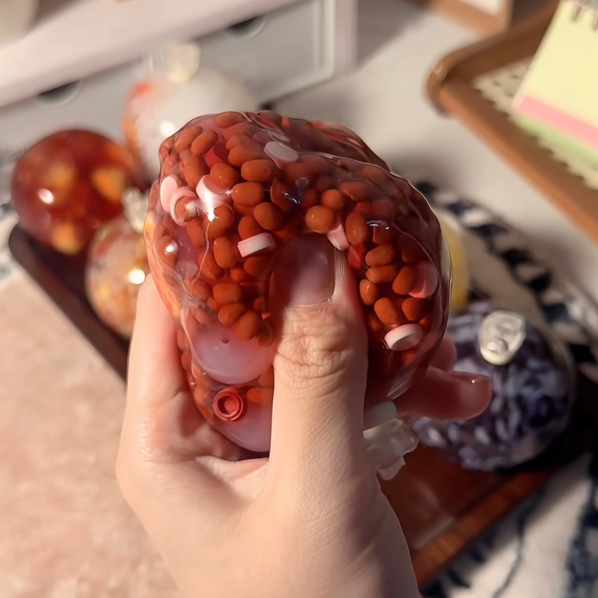 Rice Ball Collection Stress Ball Squishy Stress Relief Decompression Toy - Zip-tie Closure