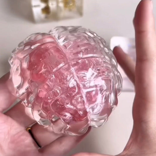 Handmade Transparent Strawberry Brain Taba Squishy Toy (Liquid Squishy)