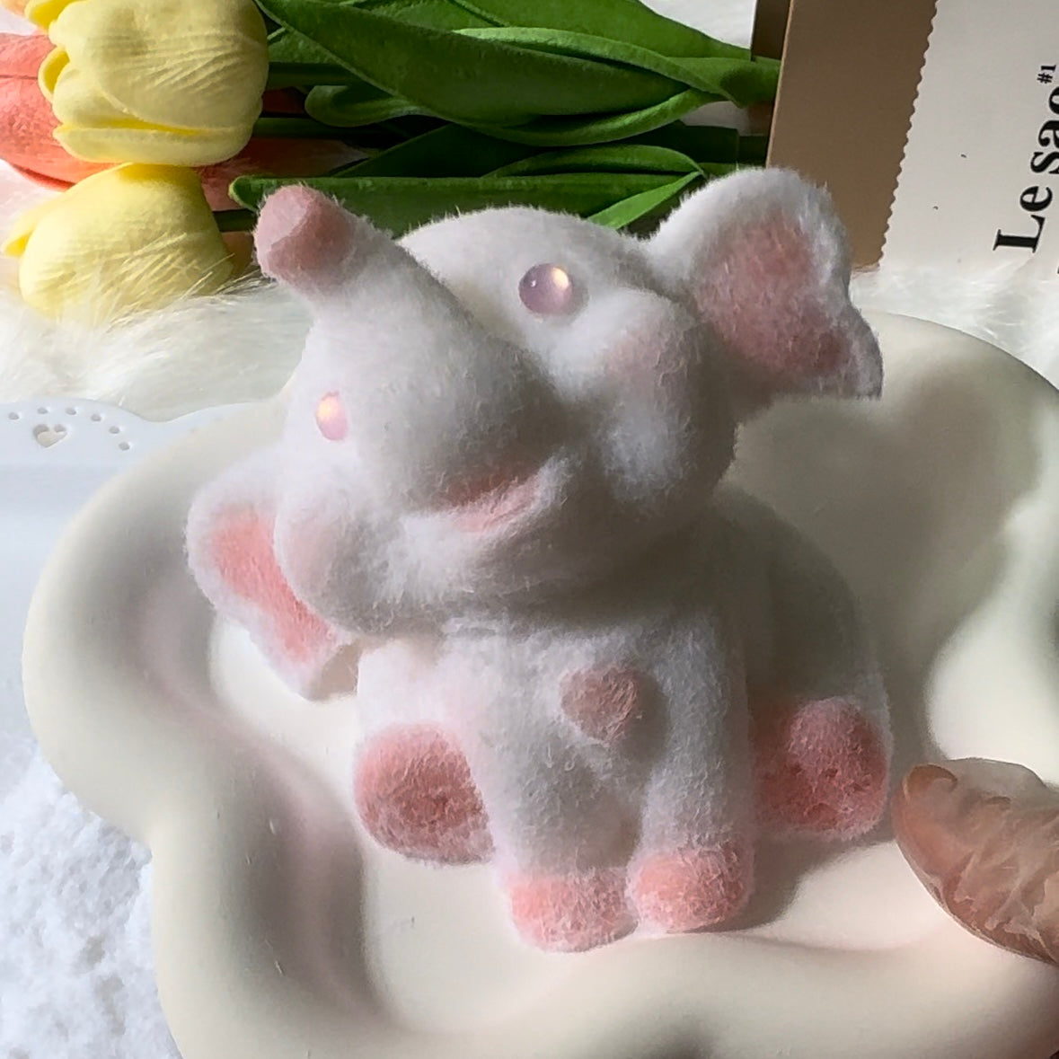 Handmade Elephant Taba Squishy Toy with Flocking（140g）