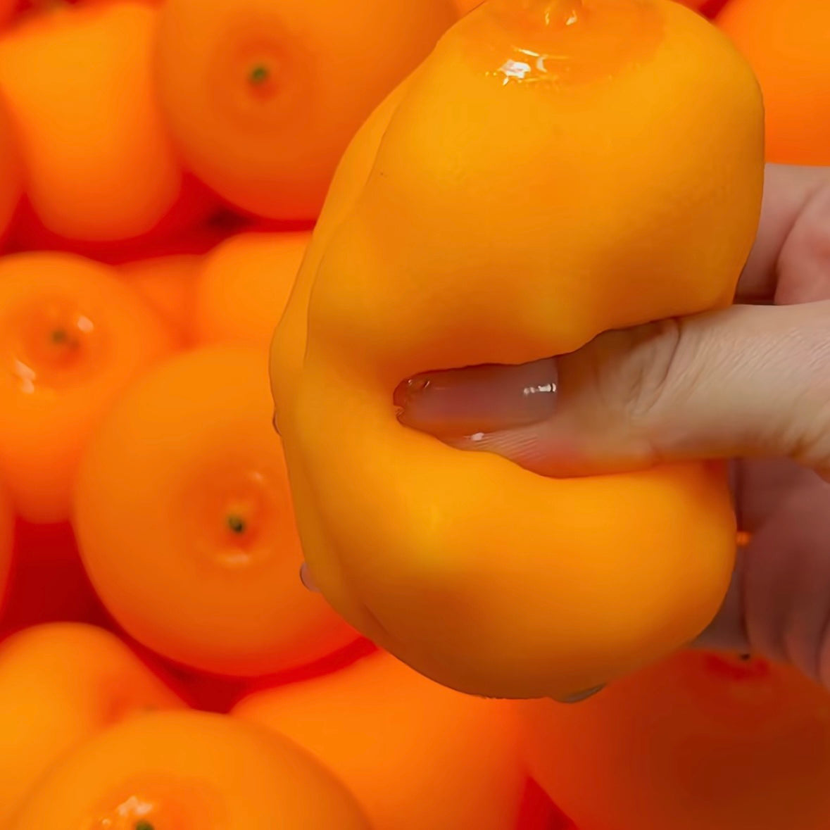 Crunchy Orange Bead & Clay Base Stress Ball Squishy Stress Relief Decompression Toy